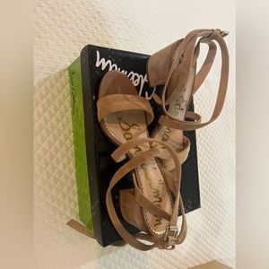 Sam Edelman sandal, tan suede, size 9m